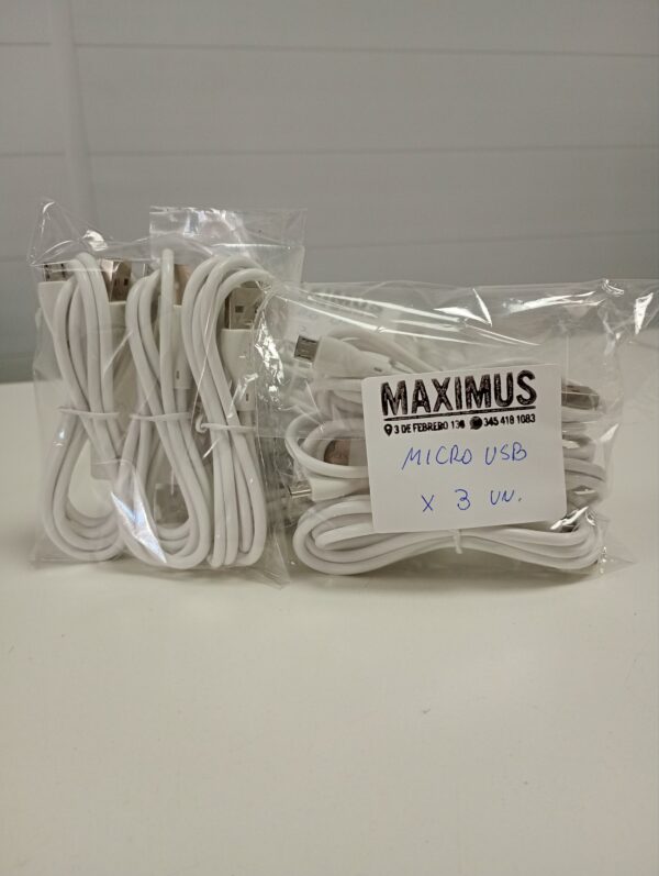 CABLE MICRO USB 2,1A X 3U